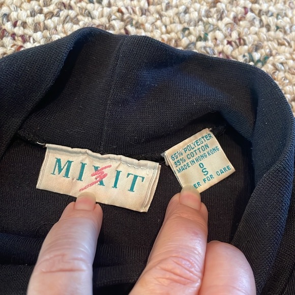 Mix It Black Mock Neck Top - Picture 4 of 5